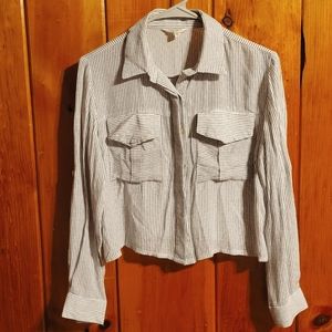 SIM & SAM Cropped Button up